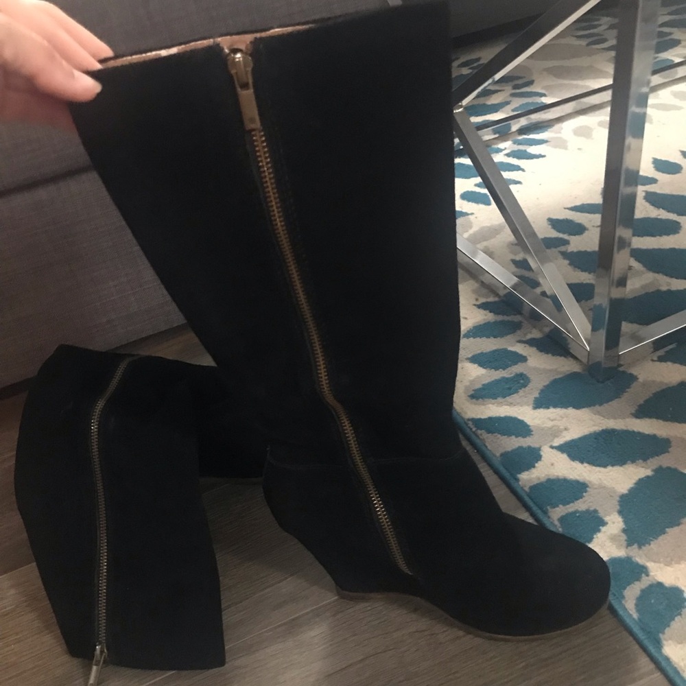 Lucky Brand Blue Jeans America Boots